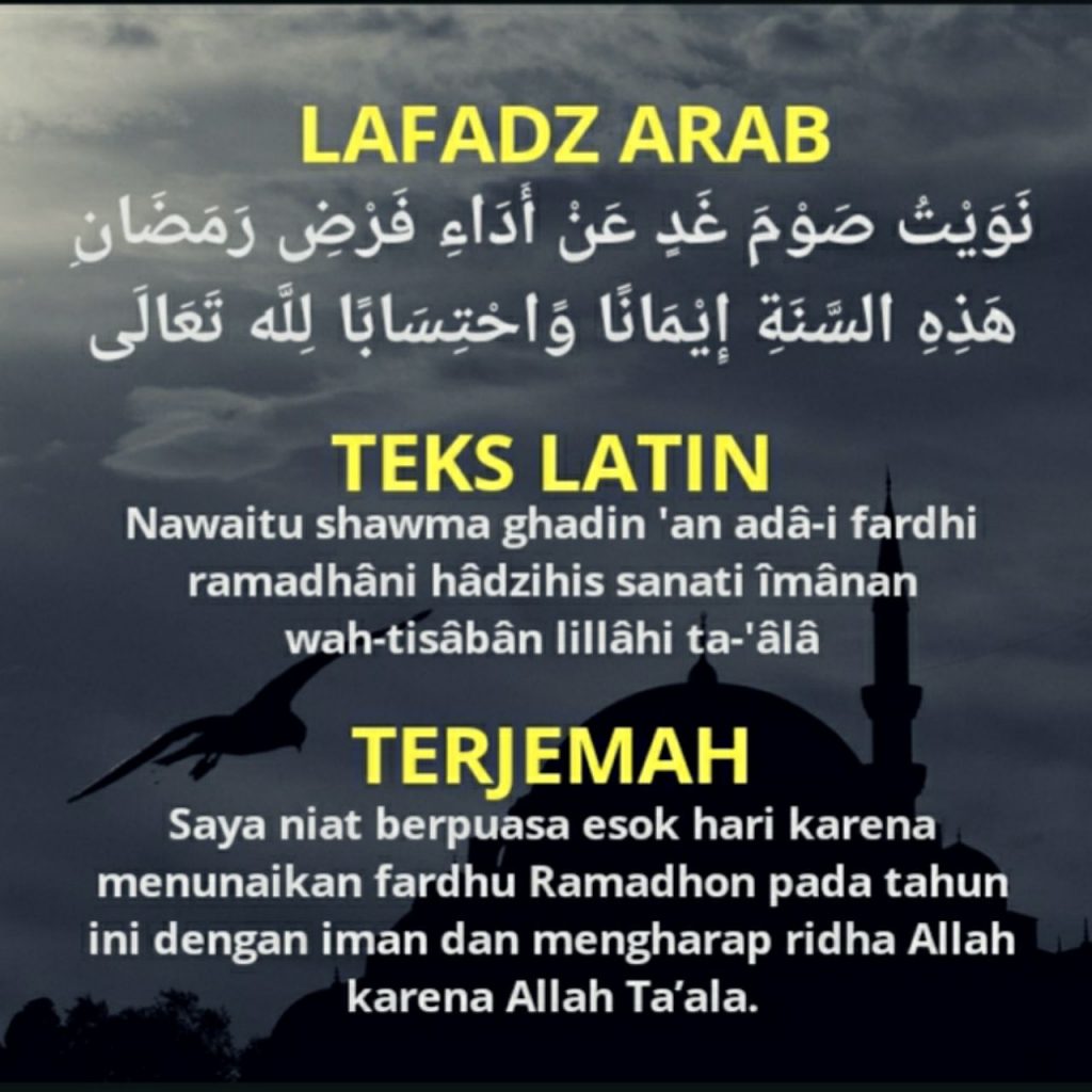 Inilah Niat Puasa Ramadhan Lengkap Dengan Lafadz Arab Teks Latin Dan Terjemah 3933